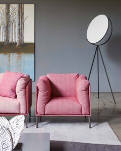 Kubi luxury Italian modern armchair by Novamobili