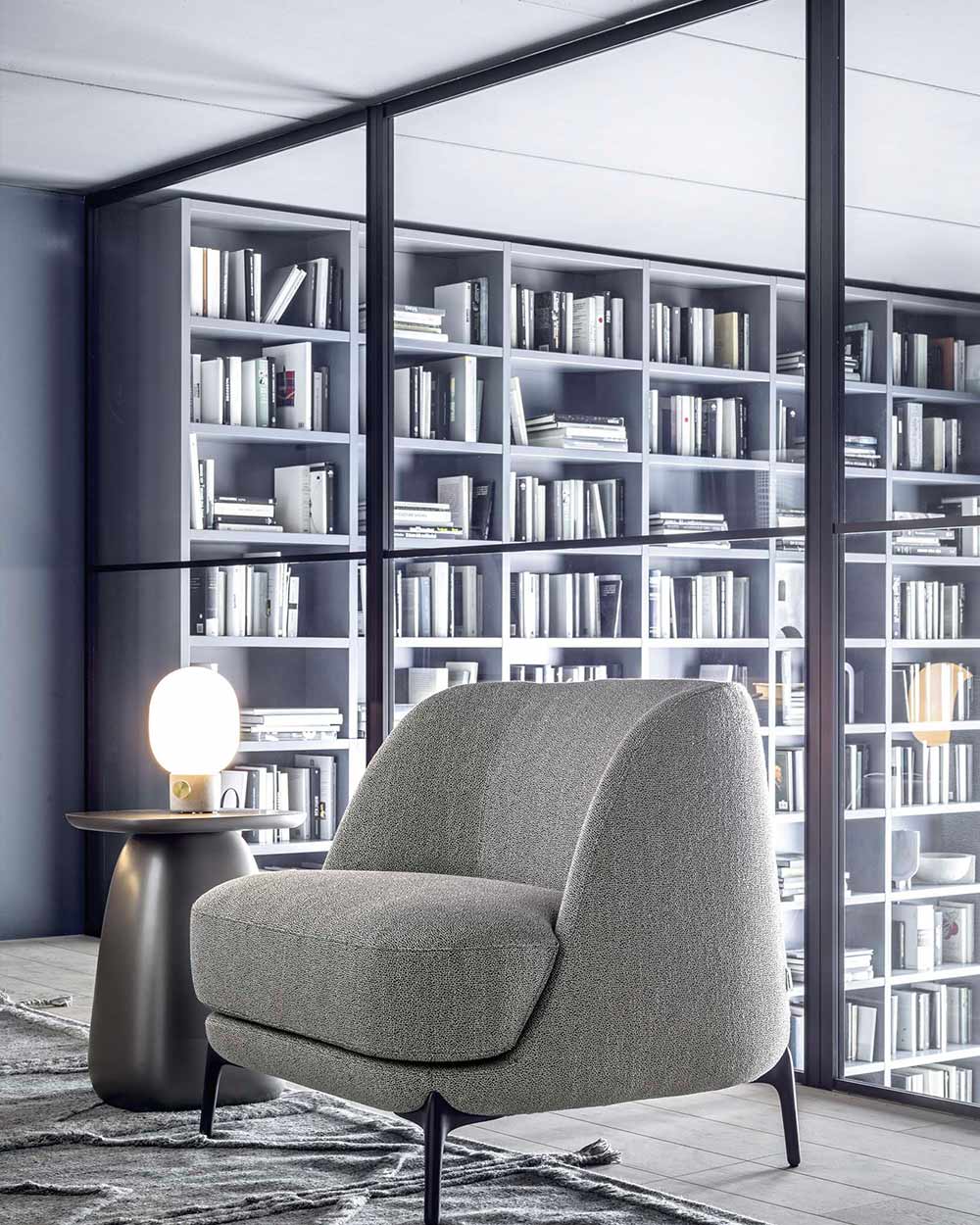 Velvet luxury Italian modern armchair by Novamobili