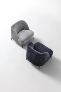 Luxury fabric armchair by Krieder