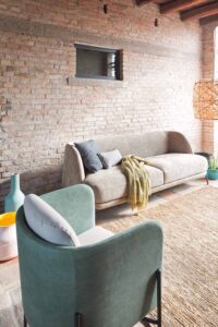 Velvet luxury modern Italian sofa by Novamobili