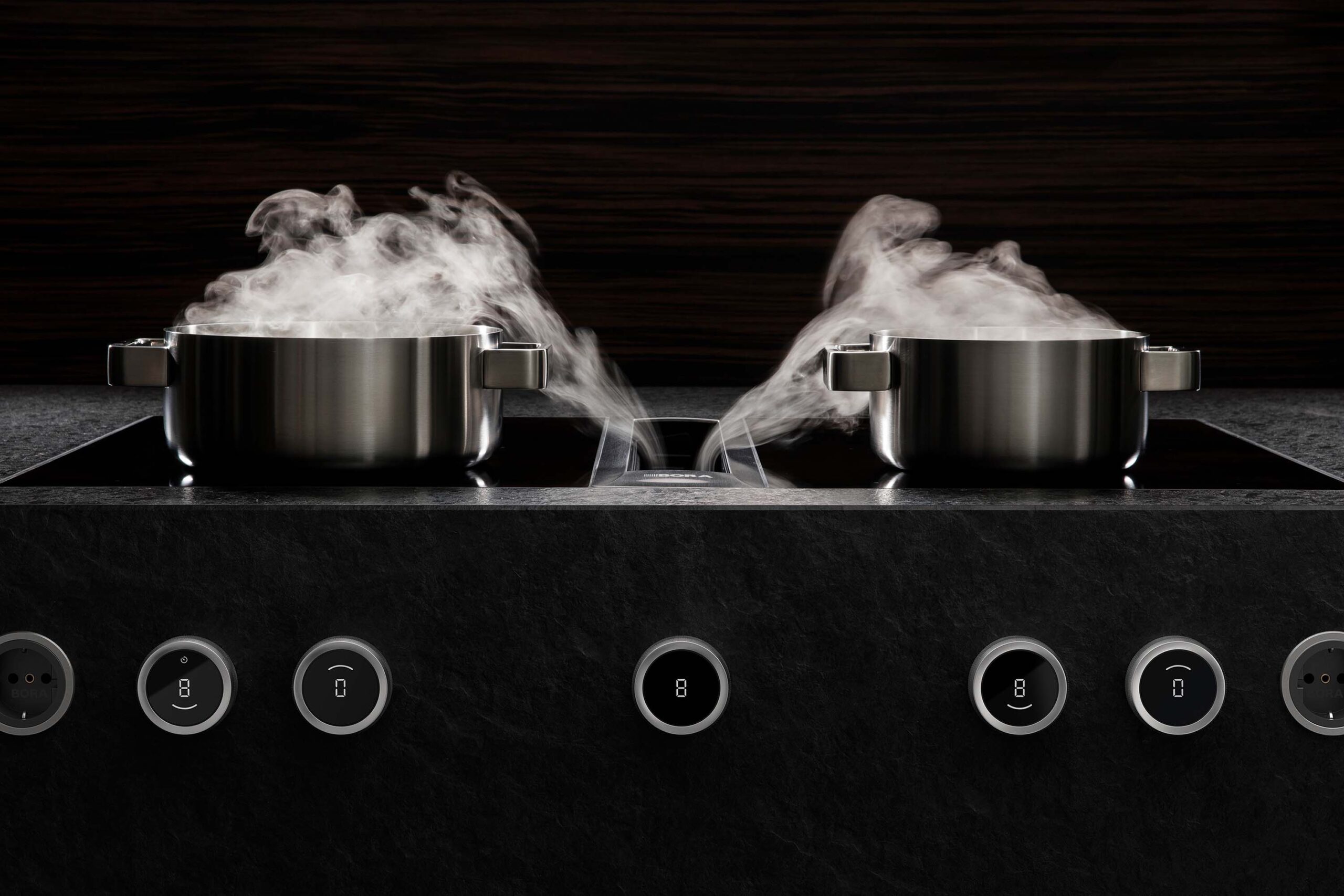 Bora Professional 2.0 / 3.0 modular cooktop system with integrated extractor sold by Krieder UK