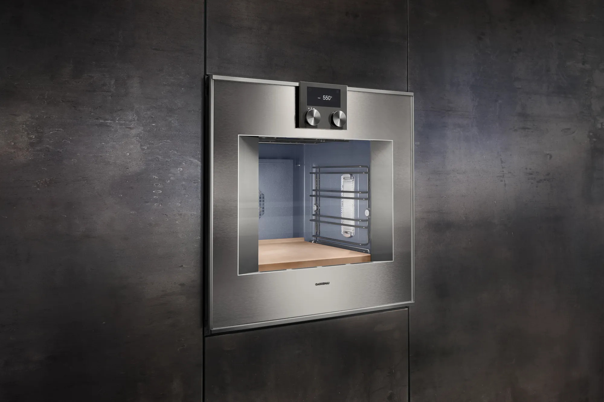 Luxury kitchen appliance brand Gaggenau 400 series oven. Buy in the UK with Krieder.