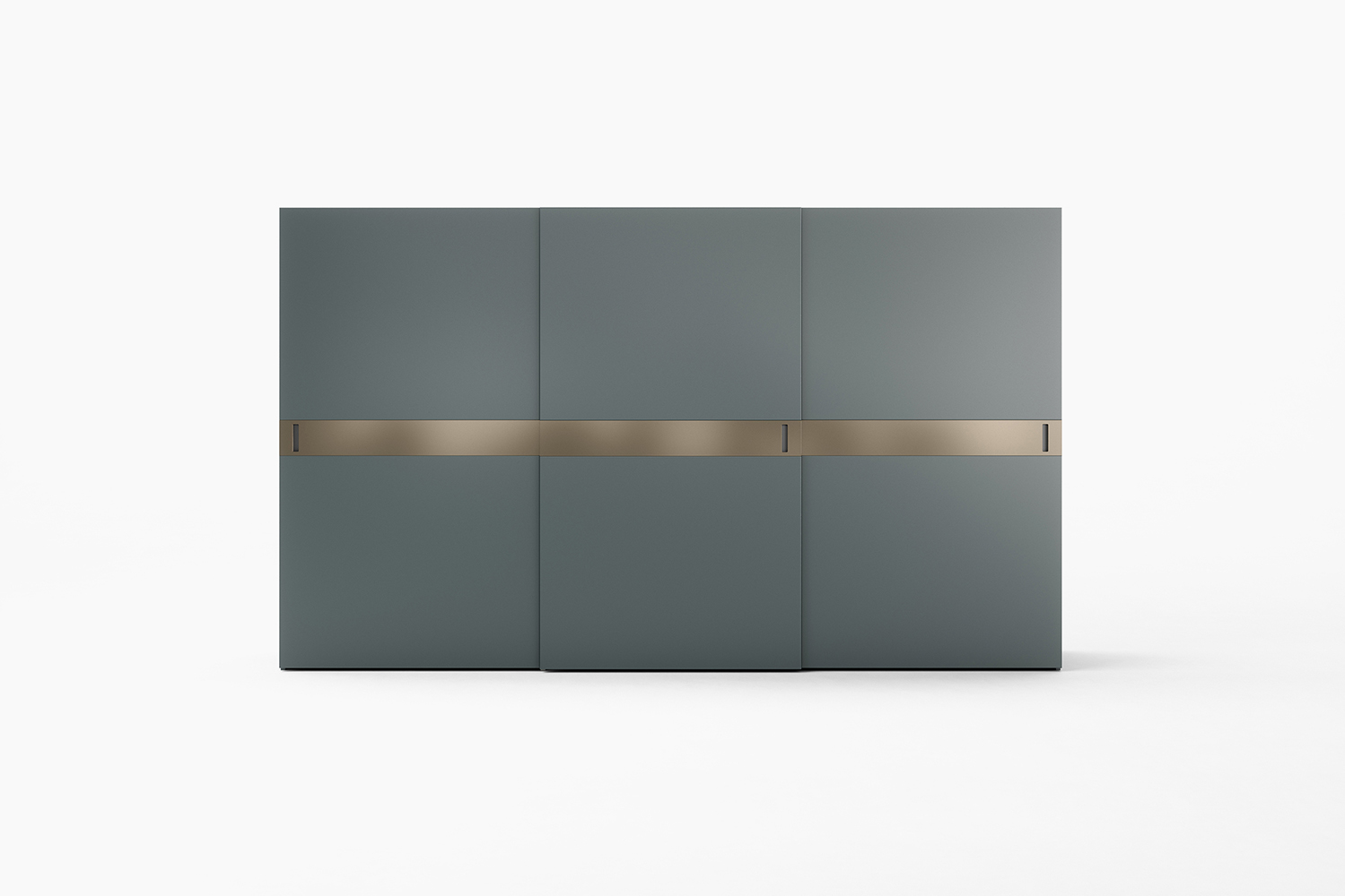 Modern minimalist sliding wardrobe, designed and installed by Krieder UK.