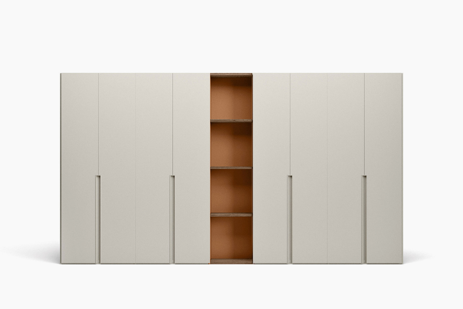Luxury modern hinged wardrobe. Designed and fitted in your home by Krieder.