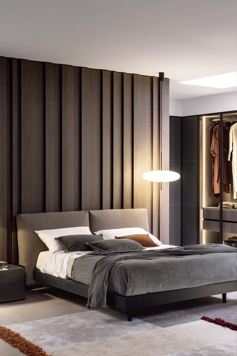Twice luxury, modern, contemporary Italian bed by Novamobili. Sold by Krieder UK.