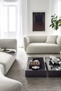 Blossom luxury Italian modern modular sofa by Novamobili. Sold by Krieder UK.