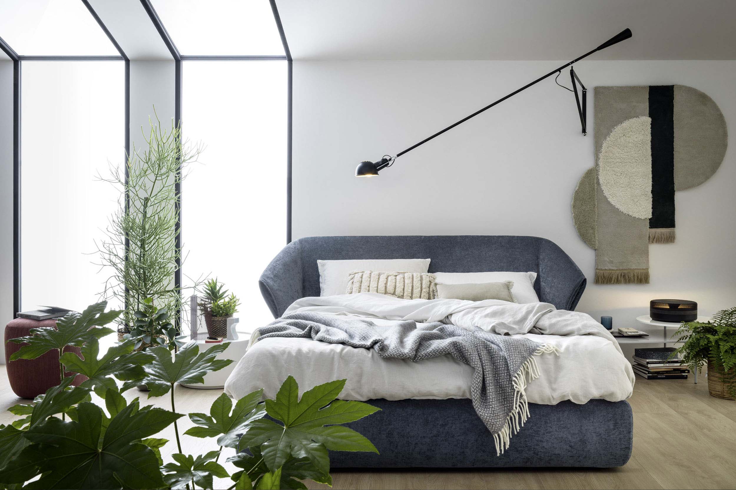 Hide luxury, modern, contemporary Italian bed by Novamobili. Sold by Krieder UK.