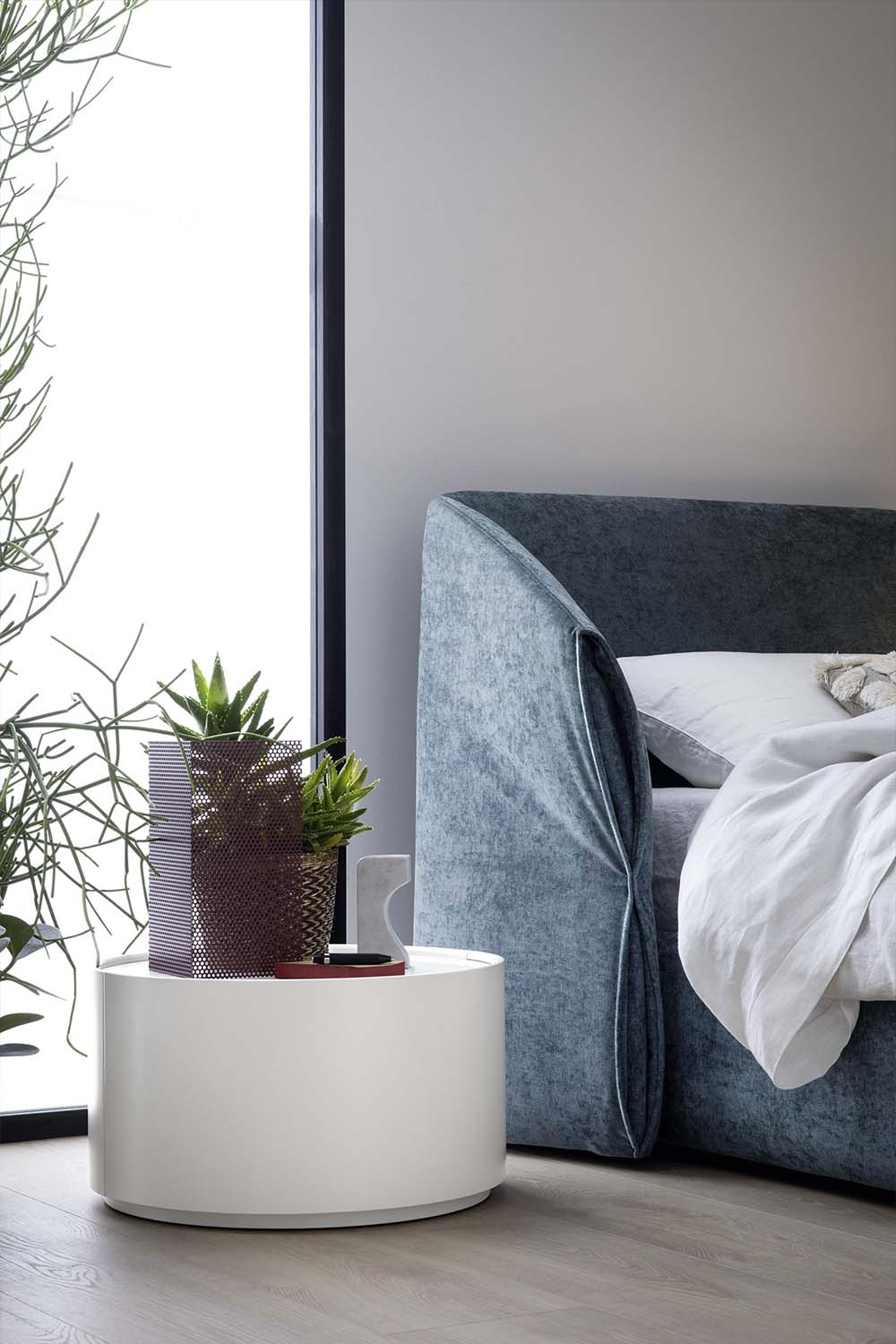 Hide luxury, modern, contemporary Italian bed by Novamobili. Sold by Krieder UK.