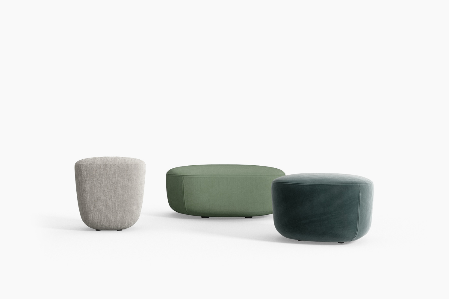 Luxury collection of modern ottomans / footstools by Novamobili. Brought to you by Krieder UK.