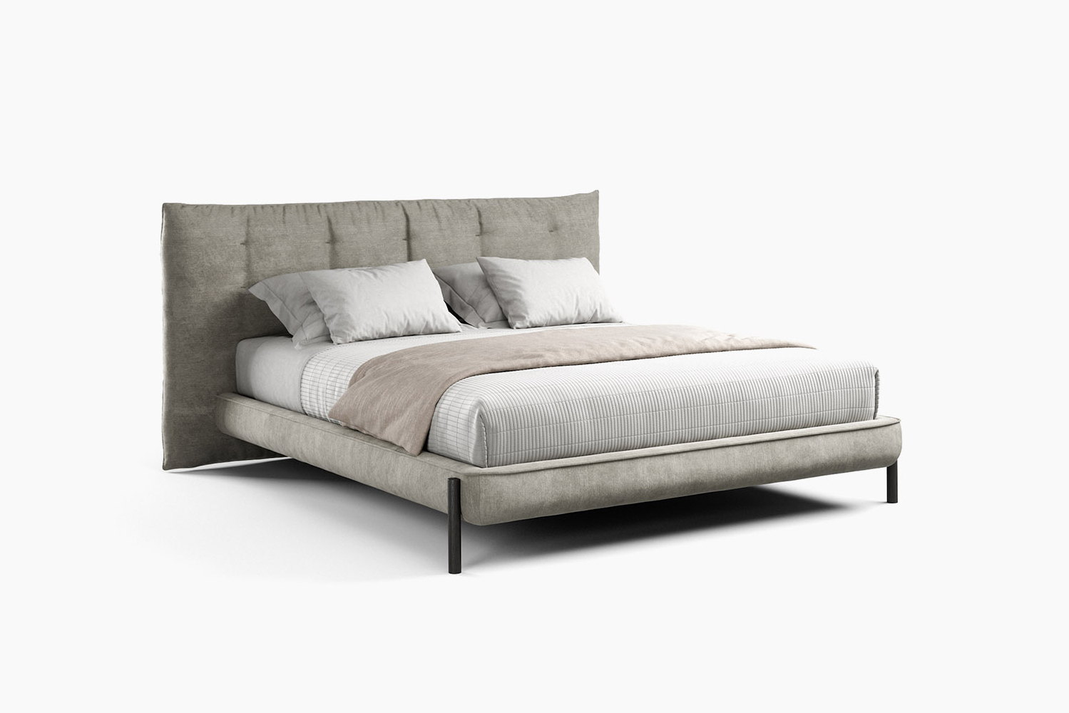 Tufte luxury, modern, contemporary Italian bed by Novamobili. Sold by Krieder UK.