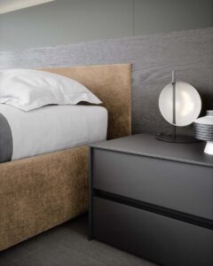 Pitagora luxury Italian bedside table and drawer unit by Novamobili. Sold by Krieder UK.