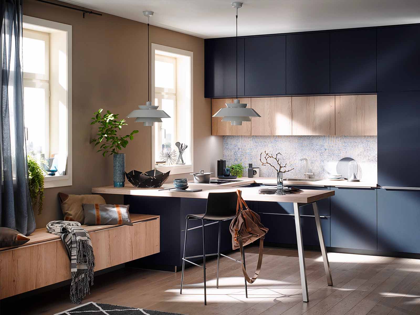 Compact kitchen island solution for small kitchens