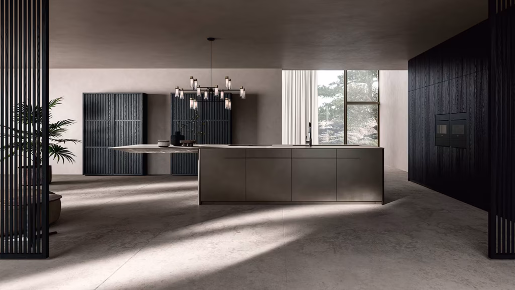 Luxury dark coloured Kitchen